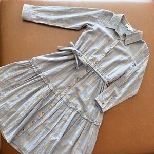 Ivy City Tommie Ash Blue Plaid Dress